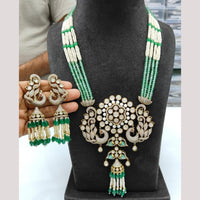 JCM Gold Plated Austrian Stone And Beads Long Necklace Set
