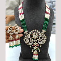 JCM Gold Plated Austrian Stone And Beads Long Necklace Set