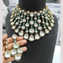 JCM Gold Plated Polki Kundan Stone Choker Necklace Set