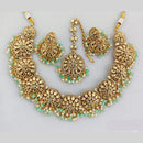 JCM Gold Plated Pota Stone And Pearls Necklace Set
