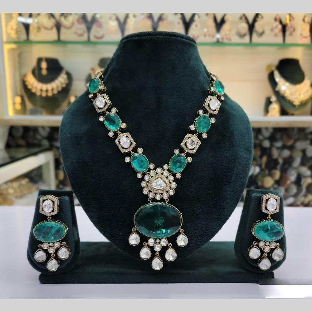 JCM Gold Plated Crystal Stone Necklace Set