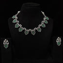 JCM Silver Plated American Daimonds And Pearls Neckalce Set