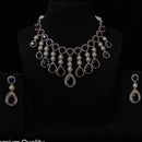JCM Rose Gold Plated American Daimonds And Pearls Neckalce Set