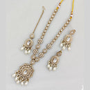 JCM Gold Plated Crystal And Pota Stone Beads Long Necklace Set