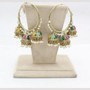 Jcm Jewellery  Crystal Stone & Pearl Jhumki Earrings