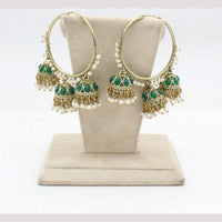 Jcm Jewellery  Crystal Stone & Pearl Jhumki Earrings