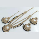 Lucentarts Jewellery Elegant Crystal And Beads Layered Long Necklace Set