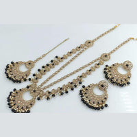 Lucentarts Jewellery Elegant Crystal And Beads Layered Long Necklace Set