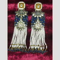 JCM Jewellery Ethnic Gold Plated Kundan and Pearl Dangler Earrings