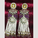 JCM Jewellery Ethnic Gold Plated Kundan and Pearl Dangler Earrings
