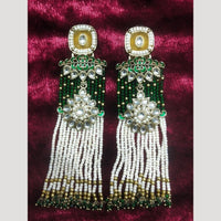 JCM Jewellery Ethnic Gold Plated Kundan and Pearl Dangler Earrings