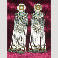 JCM Jewellery Ethnic Gold Plated Kundan and Pearl Dangler Earrings