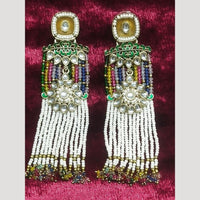 JCM Jewellery Ethnic Gold Plated Kundan and Pearl Dangler Earrings