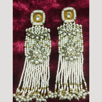 JCM Jewellery Ethnic Gold Plated Kundan and Pearl Dangler Earrings