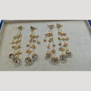 JCM Jewellery Gold Plated Pota Stone And Pearls Long Dangler Earrings