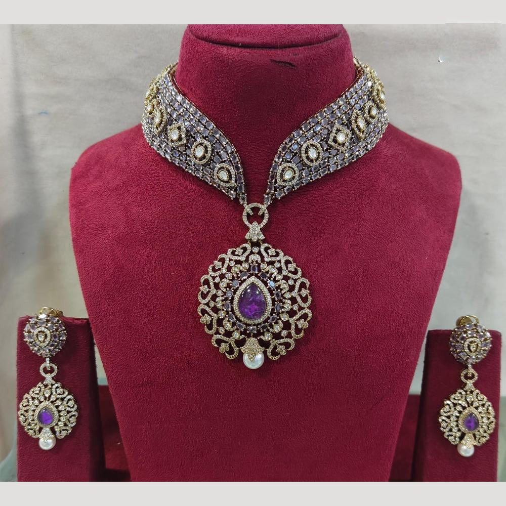 JCM Premium AD and Sparkling Austrian Stone Necklace Set