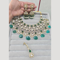 JCM Jewellery Handcrafted Gold Plated Polki Kundan Stone Necklace Set