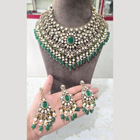 JCM Jewellery Handcrafted Gold Plated Polki Kundan Stone Necklace Set