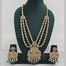 JCM  Luxurious Gold Plated Crystal And Austrian Stone Temple Necklace Set