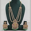 JCM  Luxurious Gold Plated Crystal And Austrian Stone Temple Necklace Set