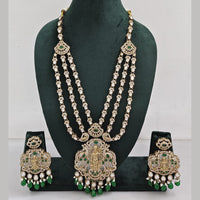 JCM  Luxurious Gold Plated Crystal And Austrian Stone Temple Necklace Set