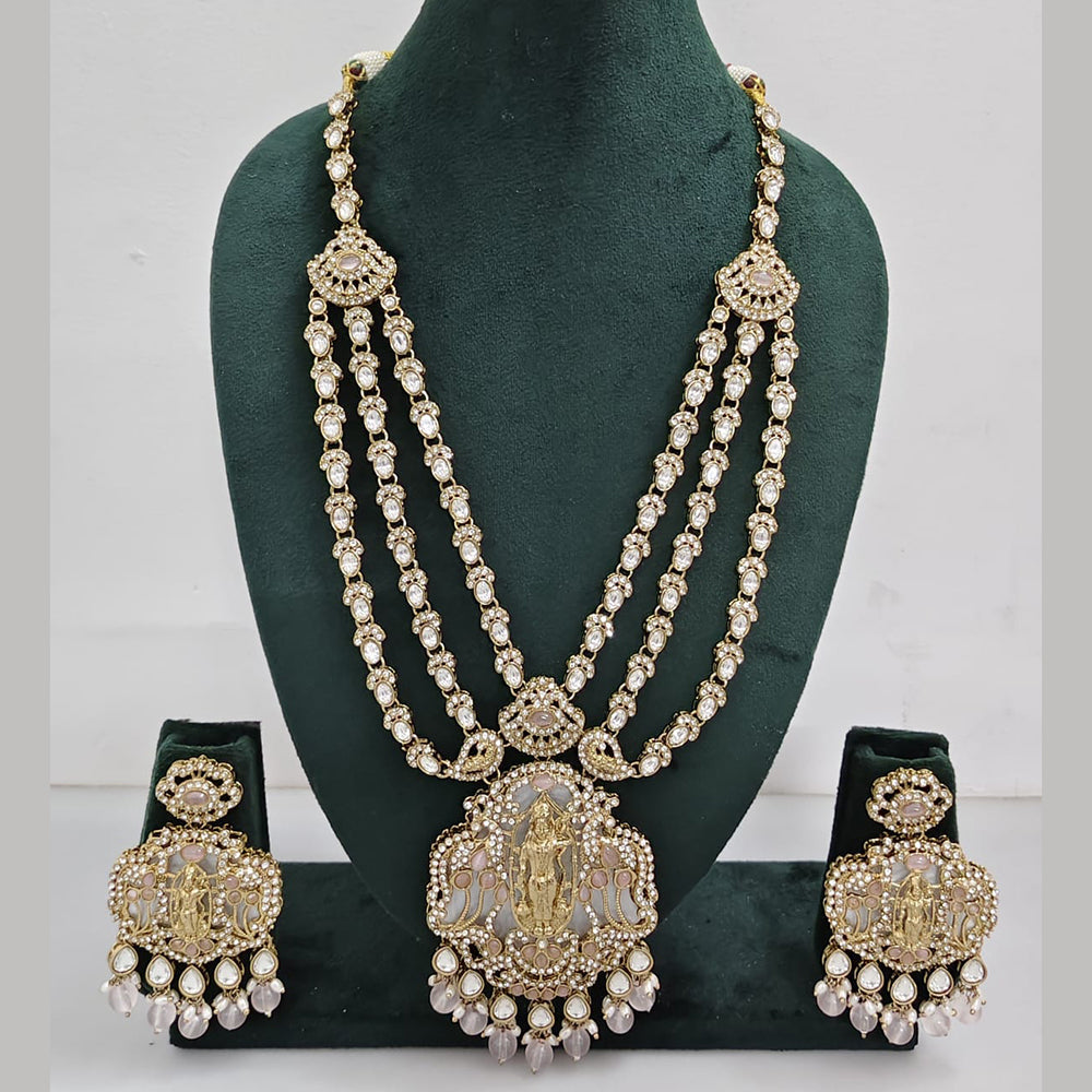JCM  Luxurious Gold Plated Crystal And Austrian Stone Temple Necklace Set