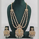 JCM  Luxurious Gold Plated Crystal And Austrian Stone Temple Necklace Set