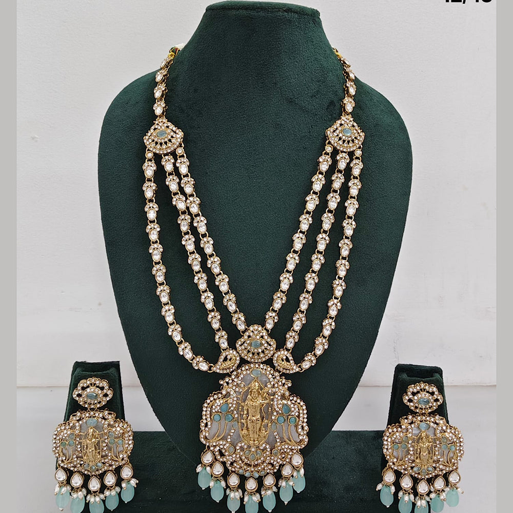 JCM  Luxurious Gold Plated Crystal And Austrian Stone Temple Necklace Set