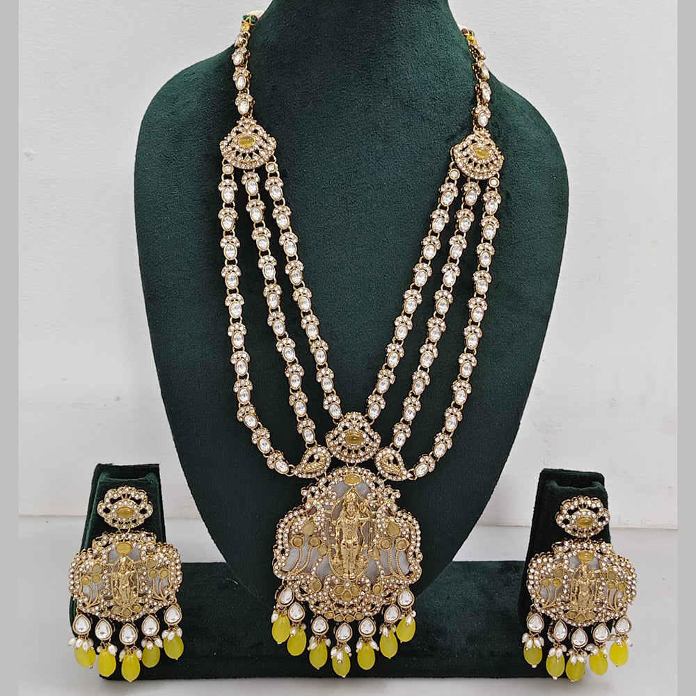 JCM  Luxurious Gold Plated Crystal And Austrian Stone Temple Necklace Set