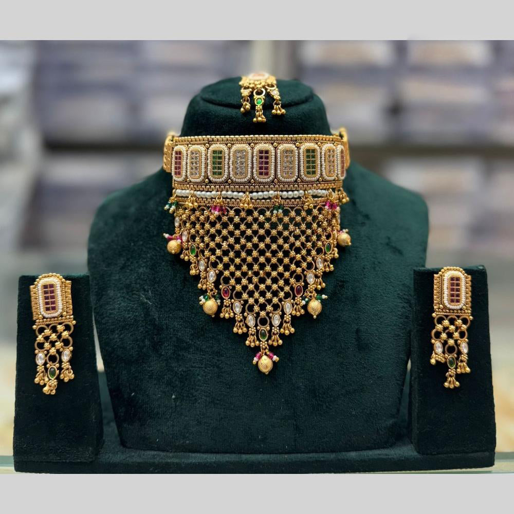 JCM Mughal Mirage Kundan Choker Necklace Set