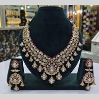 JCM Royal Gleam Tear Drop Kundan Necklace Set