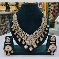 JCM Royal Gleam Tear Drop Kundan Necklace Set