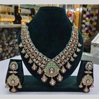 JCM Royal Gleam Tear Drop Kundan Necklace Set