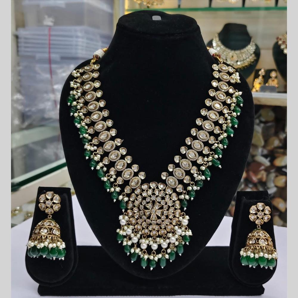 JCM Antique Kundan and Beads Necklace Set
