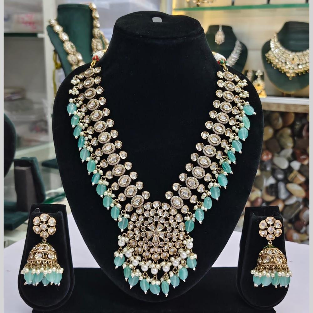 JCM Antique Kundan and Beads Necklace Set