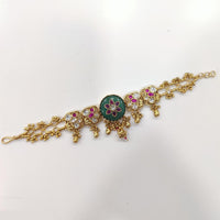 JCM Jewellery Stylish Pota Stone & Kundan Adjustable Bracelet Traditional Jewellery for Weddings