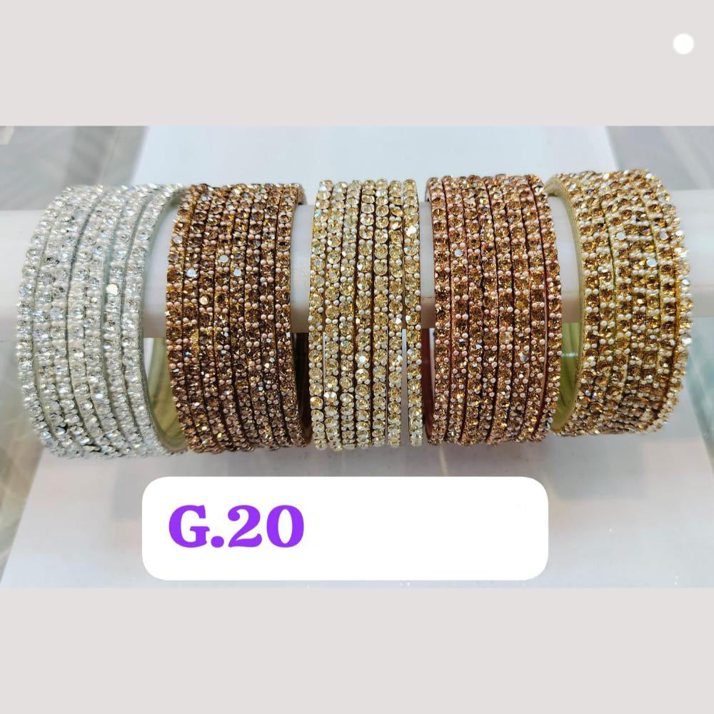 Chitra Bangles Glass Austrian Bangle Set (12 Piece In One Box)