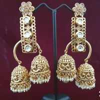 Neepa Jewells Copper Gold Jhumki Earrings