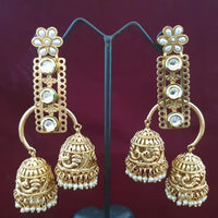 Neepa Jewells Copper Gold Jhumki Earrings