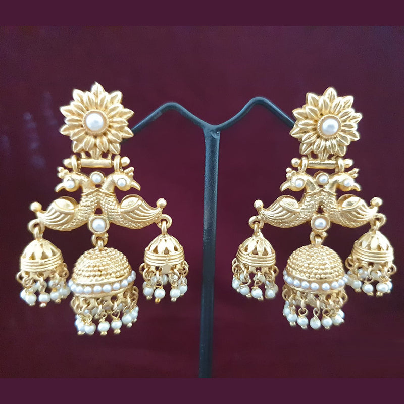 Neepa Jewells Copper Gold Jhumki Earrings