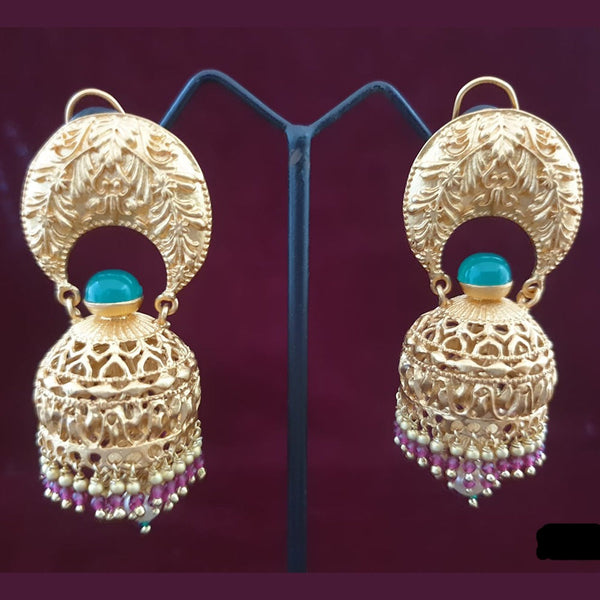 Neepa Jewells Copper Gold Jhumki Earrings