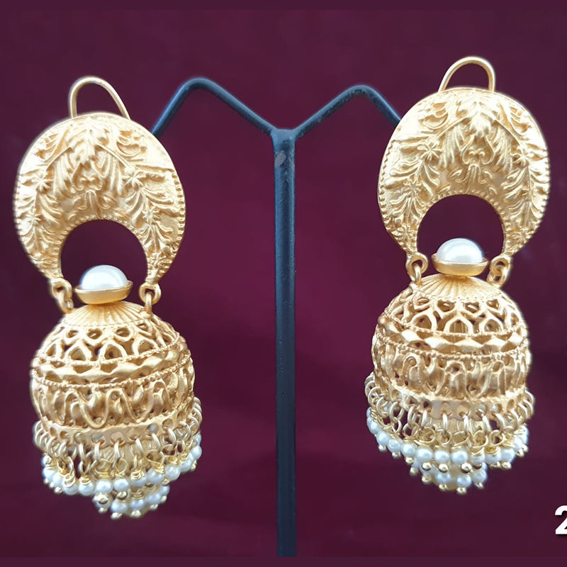 Neepa Jewells Copper Gold Jhumki Earrings