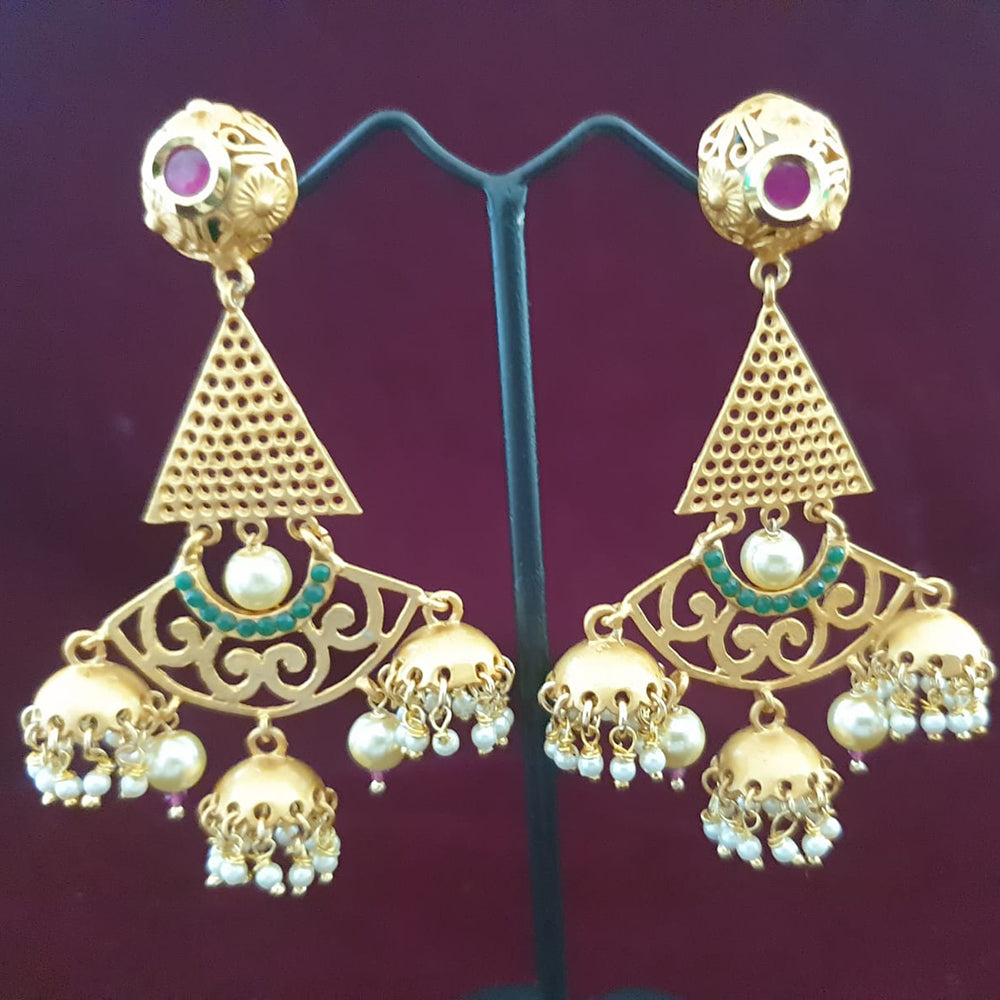 Neepa Jewells Copper Gold Jhumki Earrings