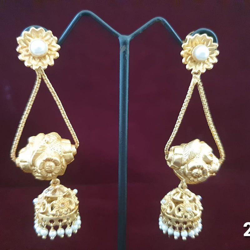 Neepa Jewells Copper Gold Jhumki Earrings