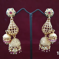 Neepa Jewells Copper Gold Jhumki Earrings