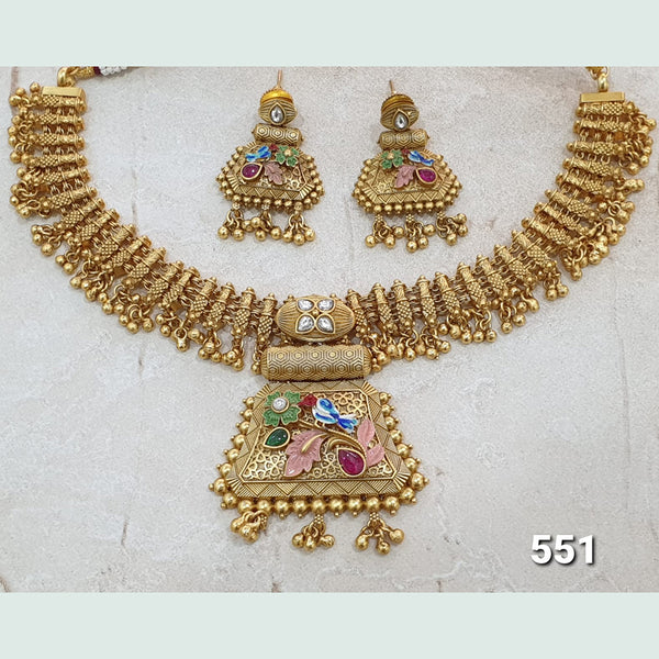 Neepa Jewells Copper Gold Necklace Set