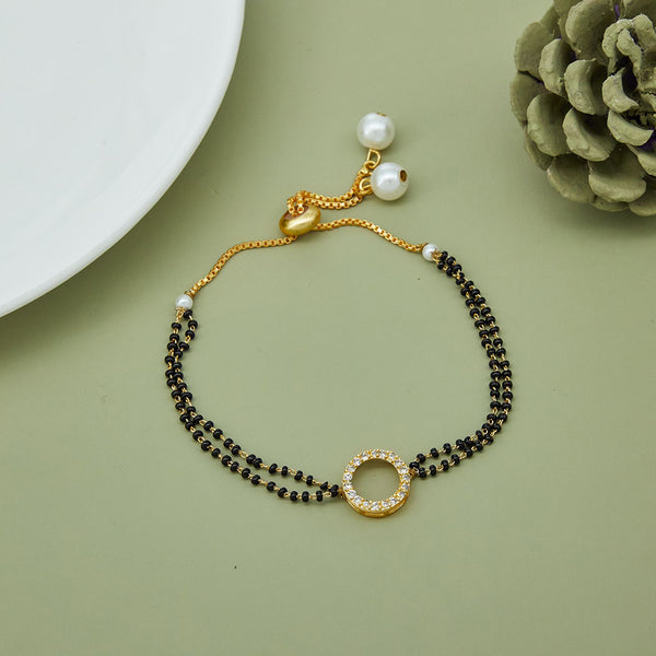 22k Designer Diamond Mangalsutra Bracelet | Raj Jewels