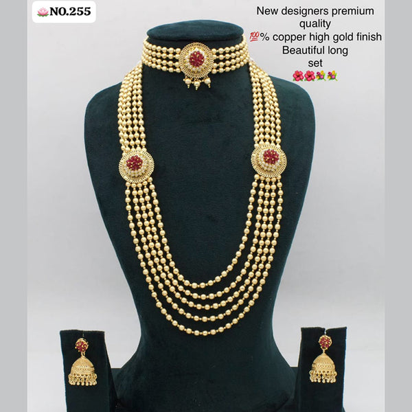 JCM Copper Gold Plated Double Necklace Set