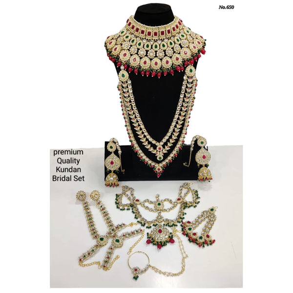 JCM  Gold Plated Kundan Bridal Set