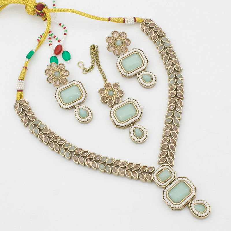 JCM Gold Plated Austrian Stone Necklace Set